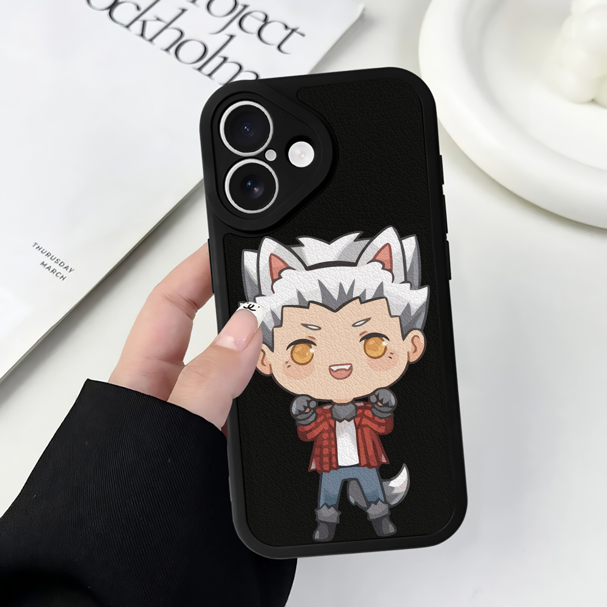 （画像用） ハイキュー!! Haikyu!! 【iPhone 16シリーズ対応】シリコンスマホケース（レザー調） 材質：シリコン